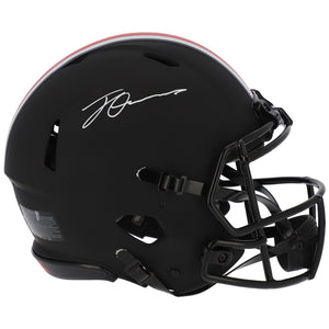 Jeff Okudah Ohio State Buckeyes Autographed Riddell Eclipse Speed Authentic Helmet