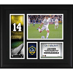 Javier Hernandez LA Galaxy Framed 15'' x 17'' Player Core Collage