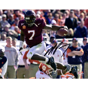 Michael Vick Virginia Tech Hokies Autographed 8'' x 10'' Hurdle Photograph