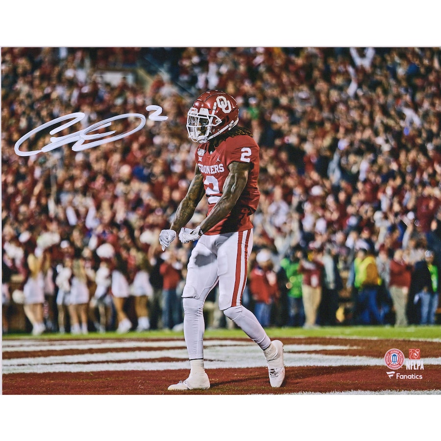 CeeDee Lamb Oklahoma Sooners Autographed 8'' x 10'' TD Flex Photograph
