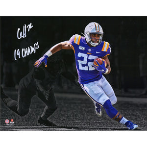 Clyde Edwards-Helaire LSU Tigers Autographed 11'' x 14'' Spotlight Photograph with ''19 Champs'' Inscription