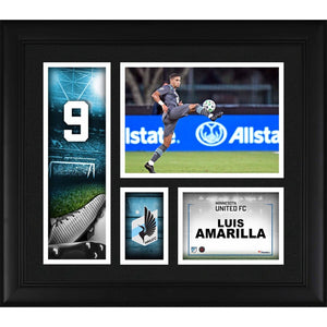 Luis Amarilla Minnesota United FC Framed 15'' x 17'' Player Core Collage