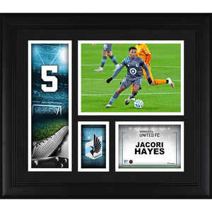 Jacori Hayes Minnesota United FC Framed 15'' x 17'' Player Core Collage
