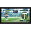 Seattle Sounders FC vs. Portland Timbers Framed 10'' x 20'' House Divided Collage