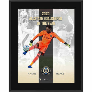 Andre Blake Philadelphia Union Unsigned 10.5'' x 13'' 2020 MLS Season Allstate Goalkeeper of the Year Award Sublimated Plaque