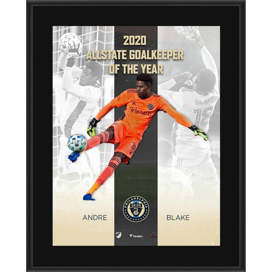 Andre Blake Philadelphia Union Unsigned 10.5'' x 13'' 2020 MLS Season Allstate Goalkeeper of the Year Award Sublimated Plaque