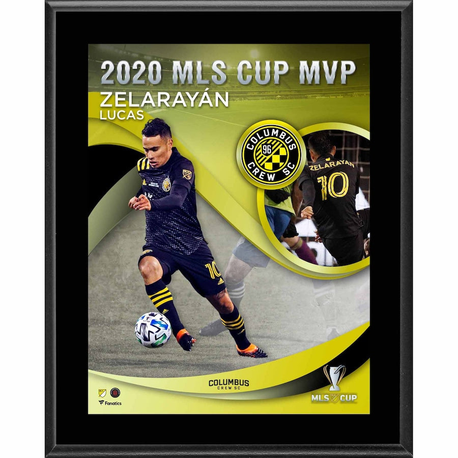 Lucas Zelarayan Columbus Crew 10.5'' x 13'' 2020 MLS Cup MVP Sublimated Plaque