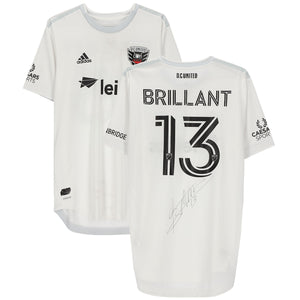 Frederic Brillant D.C. United Autographed Match-Used White #13 Jersey from the 2020 MLS Season