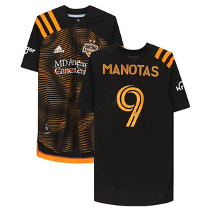 Mauro Manotas Houston Dynamo FC Autographed Match-Used #9 Black Jersey from the 2020 MLS Season