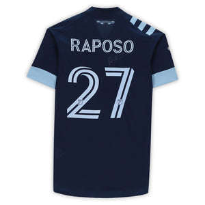 Ryan Raposo Vancouver Whitecaps FC Autographed Match-Used #27 Navy Jersey from the 2020 MLS Season