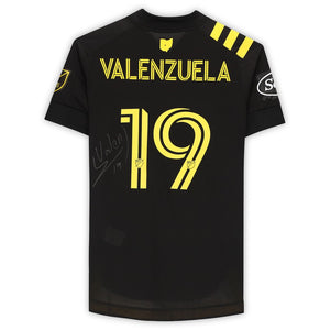 Milton Valenzuela Columbus Crew Autographed Match-Used #19 Black Jersey from the 2020 MLS Season