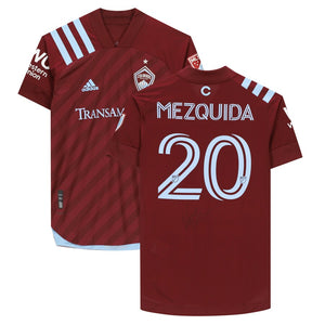 Nicolas Mezquida Colorado Rapids Autographed Match-Used #20 Maroon Jersey from the 2020 MLS Season