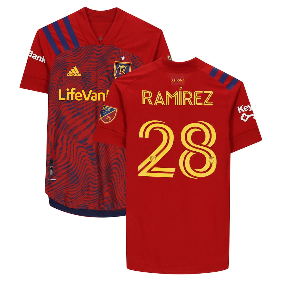 Jeizon Ramirez Real Salt Lake Match-Used #28 Red Jersey from the 2020 MLS Season