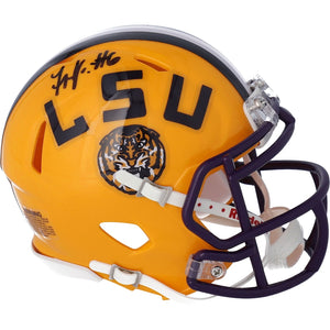 Terrace Marshall Jr. LSU Tigers Autographed Riddell Speed Mini Helmet