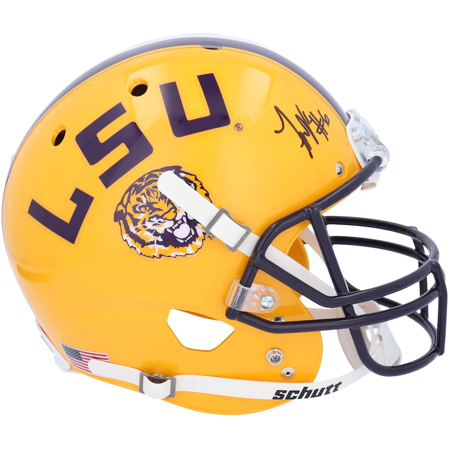 Terrace Marshall Jr. LSU Tigers Autographed Schutt Replica Helmet