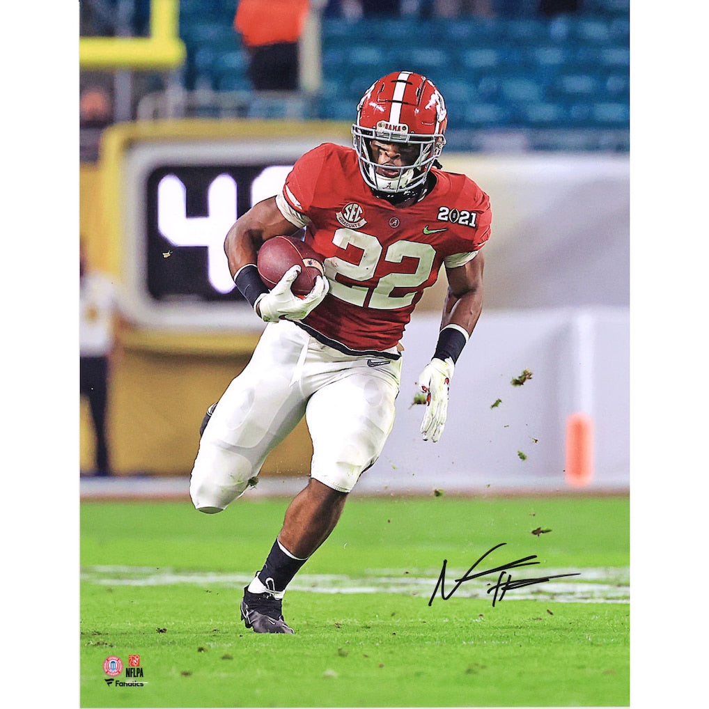Najee Harris Alabama Crimson Tide Fanatics Authentic Autographed 16'' x 20'' College Football Playoffs 2020 National Championship Game Photograph