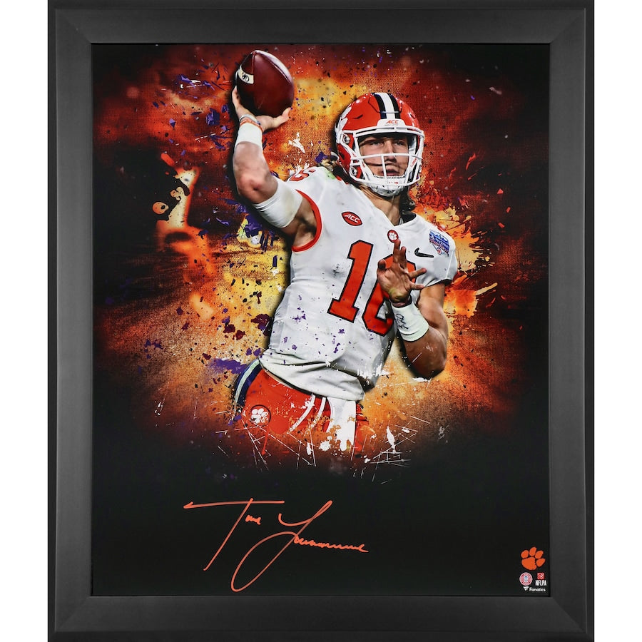 Trevor Lawrence Clemson Tigers Framed Autographed 20'' x 24'' In Focus Photograph