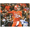 Trevor Lawrence Clemson Tigers Autographed 8'' x 10'' Orange Jersey Throwing Photograph
