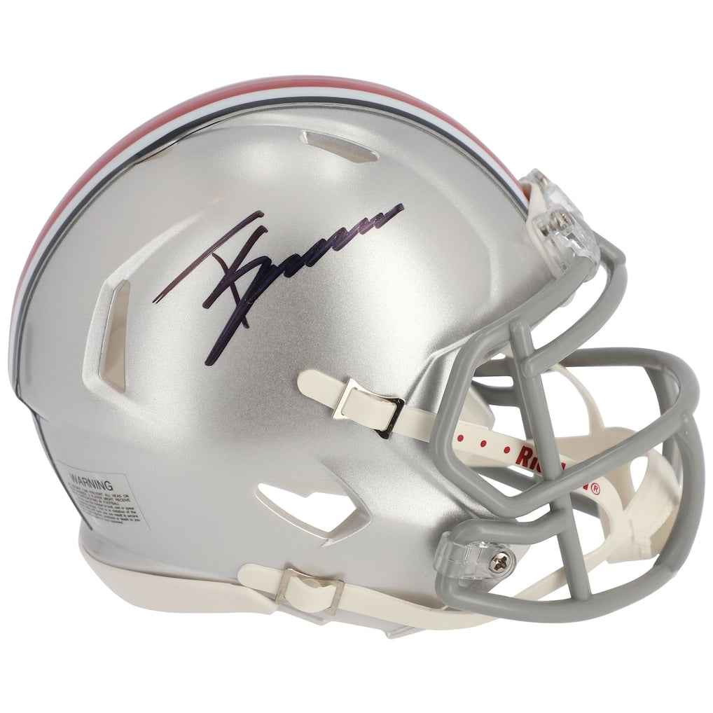 Trey Sermon Ohio State Buckeyes Autographed Riddell Speed Mini Helmet