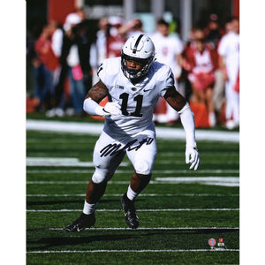 Micah Parsons Penn State Nittany Lions Autographed 8'' x 10'' Defensive Stance White Photograph