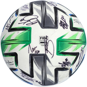 New England Revolution Autographed Match-Used Soccer Ball from the 2020 MLS Season with 20 Signatures - A49015