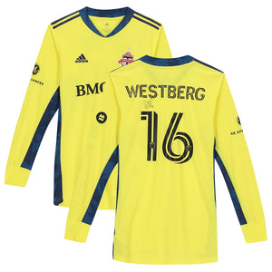 Quentin Westberg Toronto FC Autographed adidas Match-Used Yellow Jersey from the 2020 MLS Season
