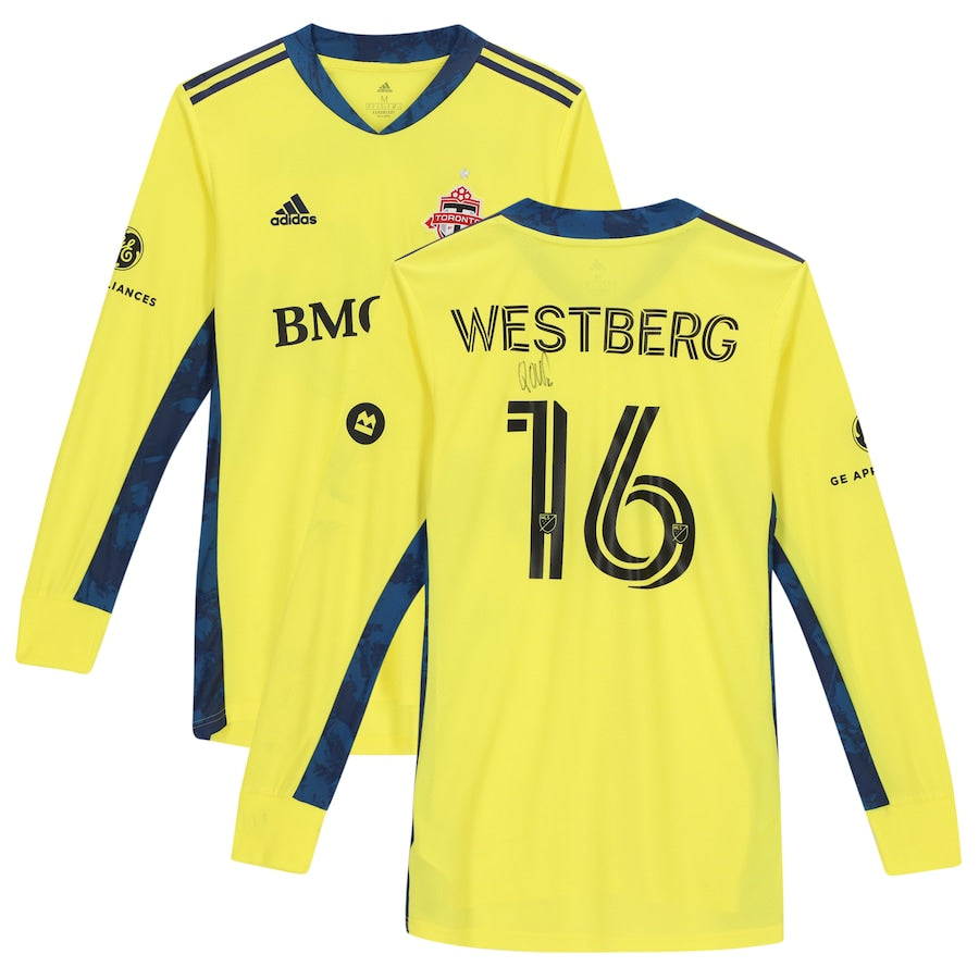 Quentin Westberg Toronto FC Autographed adidas Match-Used Yellow Jersey from the 2020 MLS Season