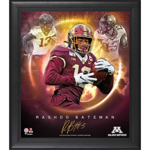 Rashod Bateman Minnesota Golden Gophers Facsimile Signature Framed 15'' x 17'' Stars of the Game Collage