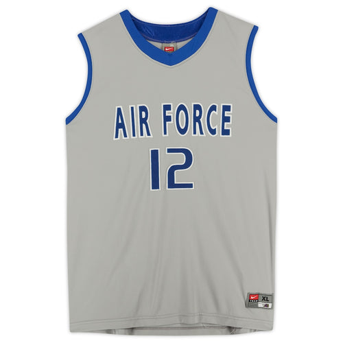 Air Force Falcons Nike Team-Issued #12 Gray Alternate Jersey from the Basketball Program - Size XL