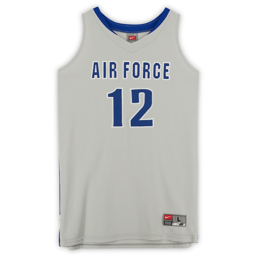 Air Force Falcons Nike Team-Issued #12 Gray Alternate Jersey from the Basketball Program - Size L