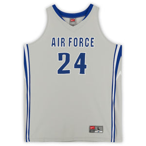 Air Force Falcons Nike Team-Issued #24 Gray Alternate Jersey from the Basketball Program - Size L
