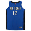 Air Force Falcons Nike Team-Issued #12 Royal & Black Jersey from the Basketball Program - Size L