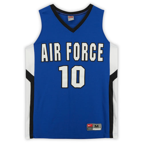 Air Force Falcons Nike Team-Issued #10 Royal White & Black Jersey from the Basketball Program - Size M