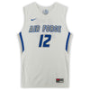 Air Force Falcons Nike Team-Issued #12 White Gray & Royal Jersey from the Basketball Program - Size L