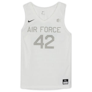 Air Force Falcons Team-Issued #42 White and Gray Jersey from the Basketball Program - Size XL