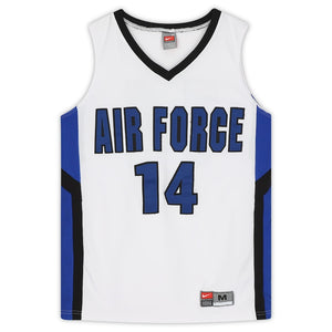 Air Force Falcons Team-Issued #14 White and Black Jersey from the Basketball Program - Size M