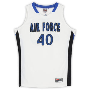 Air Force Falcons Team-Issued #40 White Blue and Black Jersey from the Basketball Program - Size XL
