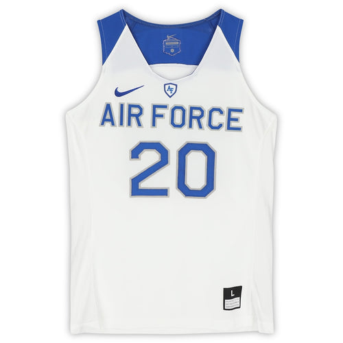 Air Force Falcons Nike Team-Issued #20 White Royal & Gray Jersey from the Basketball Program - Size M