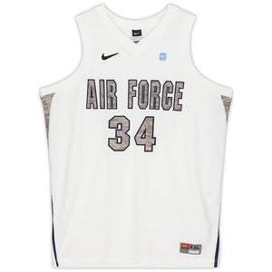 Air Force Falcons Nike Team-Issued #34 White & Green Camouflage Jersey from the Basketball Program - Size 2XL