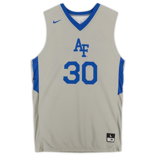 Air Force Falcons Nike Team-Issued #30 Gray Alternate Jersey from the Basketball Program