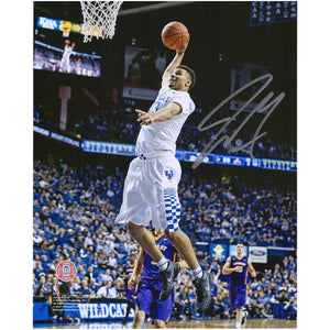 Jamal Murray Kentucky Wildcats Autographed 8'' x 10'' Dunk in White Jersey Photograph