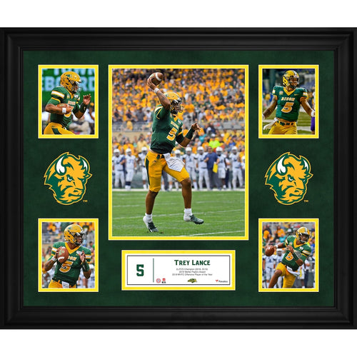 Trey Lance NDSU Bison Framed 5-Photo Collage