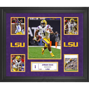 Ja'Marr Chase LSU Tigers Framed 5-Photo Collage