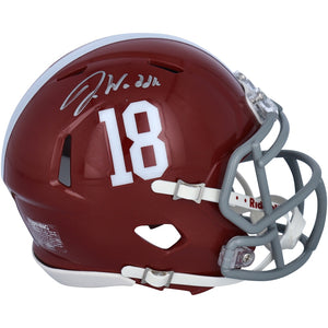 Jaylen Waddle Alabama Crimson Tide Autographed Riddell Speed Mini Helmet