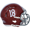 Jaylen Waddle Alabama Crimson Tide Autographed Riddell Speed Mini Helmet