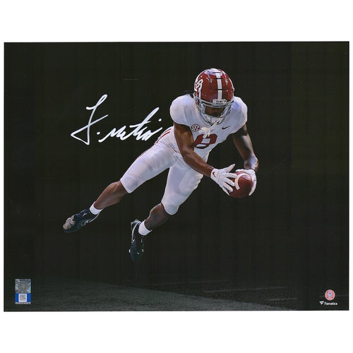 John Metchie Alabama Crimson Tide Autographed 11'' x 14'' Pylon Dive Spotlight Photograph