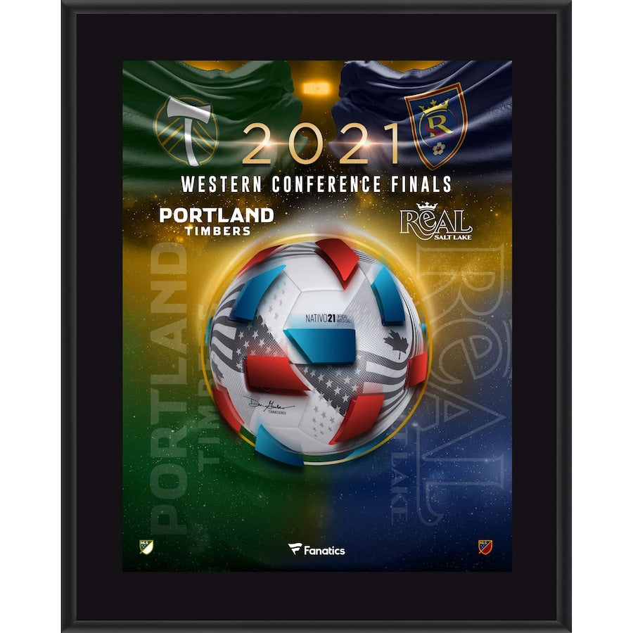 Portland Timbers vs. Real Salt Lake 10.5'' x 13'' 2021 MLS Cup Western Conference Finals Match-Up Sublimated Plaque