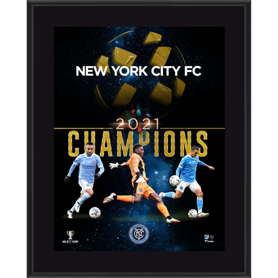 New York City FC 10.5'' x 13'' 2021 MLS Cup Champions Sublimated Plaque