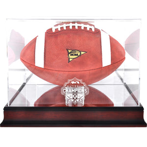 Georgia Bulldogs 2021 College Football Playoff Champions Mahogany Football Display Case