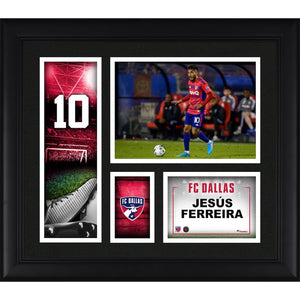 Jesus Ferreira FC Dallas Framed 15'' x 17'' Player Core Collage